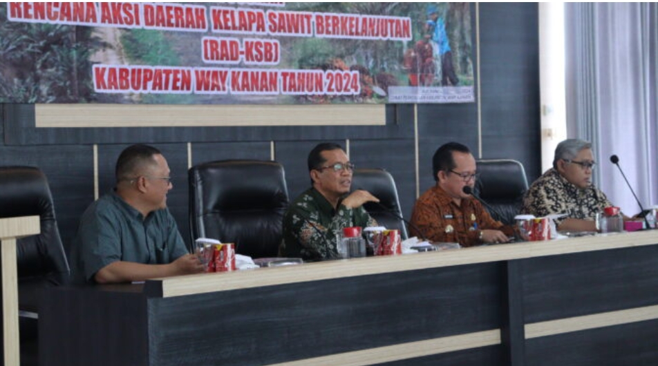 Asisten II Hendri Syahri Pimpin Rapat Konsultasi Publik Penyusunan RAD-KSB Kabupaten Way Kanan
