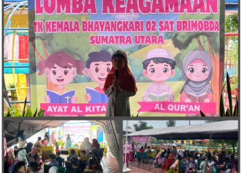 Hujan Tak Menghalangi Semangat Anak TK Kemala Bhayangkari 02 Brimob Sumut Ikuti Lomba Keagamaan di Tanjung Morawa