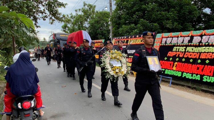 Satuan Brimob Polda Sumut Berduka, Upacara Kehormatan Iringi Kepergian Aiptu Dodi Ibrahim