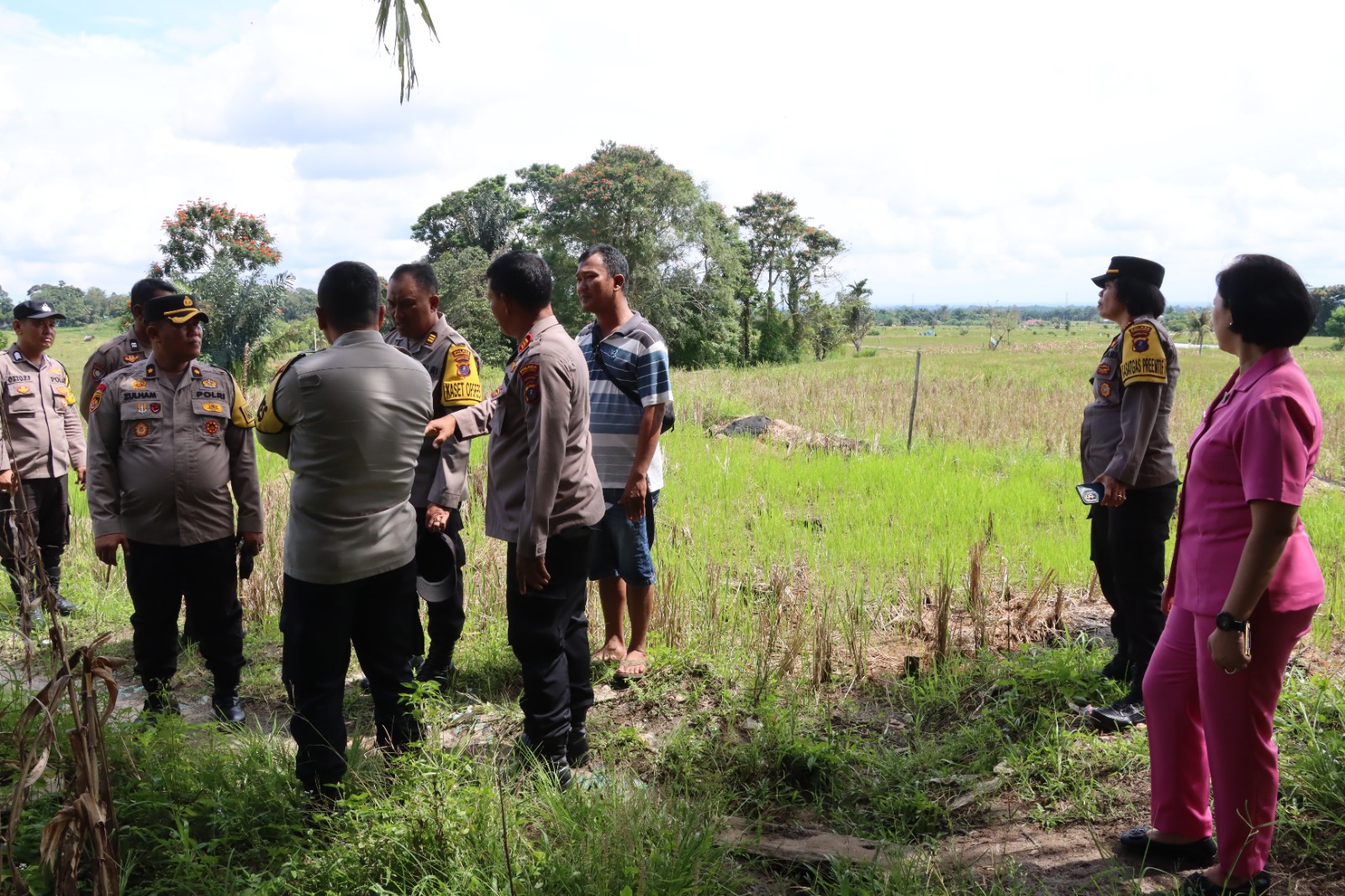 Kapolres Pematangsiantar Tinjau Lahan Persiapan Penanaman Jagung Serentak 1 Hektar Lahan