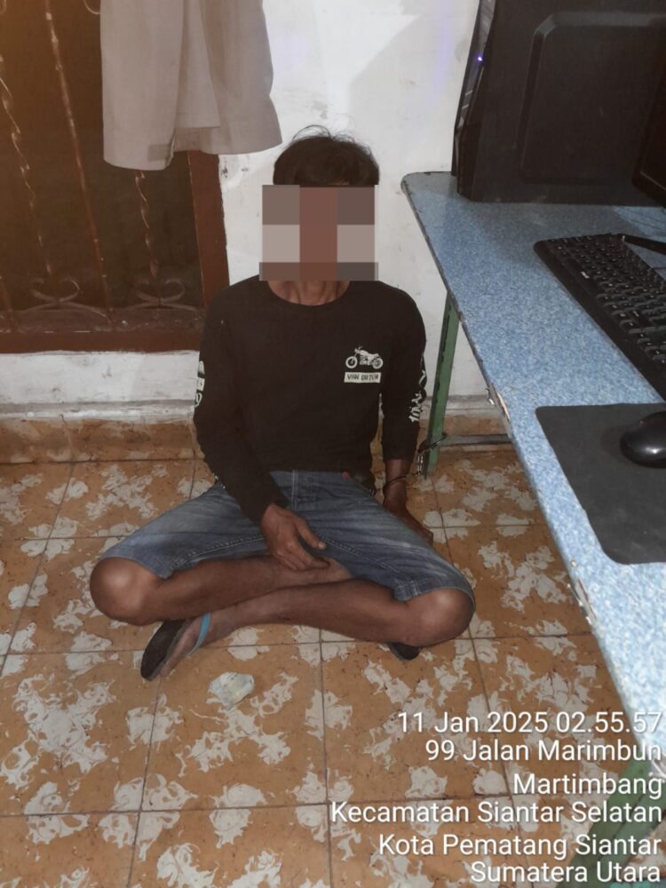 Polsek Siantar Selatan Amankan Terduga Pelaku Pencurian Pagar Rumah Warga