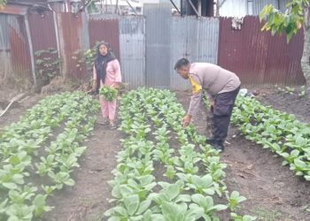 Polsek Siantar Timur Sambangi Warga Dorong Dukung Ketahanan Pangan