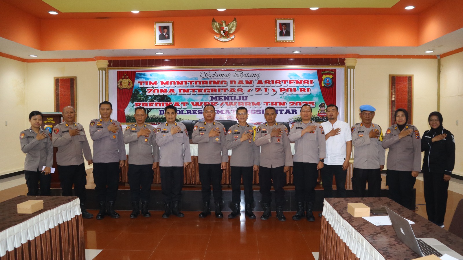 Polres Pematangsiantar Terima Kunker Tim Monitoring dan Asistensi ZI Polri Menuju Predikat WBK/WBBM 2025