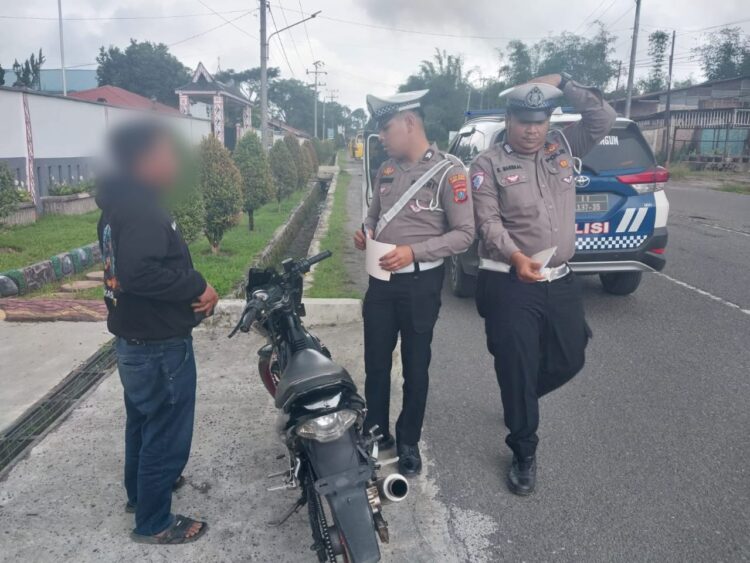 Sat Lantas Polres Simalungun Gelar Operasi Penindakan Knalpot Brong yang Meresahkan 