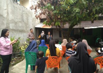 Polsek Siantar Selatan Monitoring Kegiatan Kelas Ibu Hamil dan Ibu Balita di Posyandu Karo