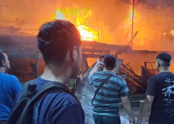 Pasar Sibolga Terbakar, Kerugian Capai Ratusan Juta 