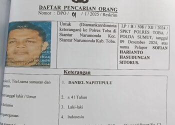 Polres Toba Perlihatkan Foto DN Selaku DPO Kasus Dugaan Penculikan Kadis PUTR Toba Sofian Sitorus