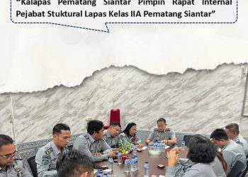 Kalapas Kelas IIA Pematangsiantar Pimpin Rapat Internal Pejabat Stuktural 