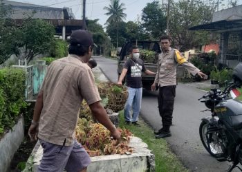 Bhabinkamtibmas Polsek Siantar SelatanS Sampaikan Pesan Kamtibmas Kepada Petugas Kebersihan