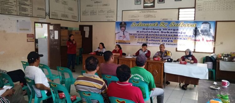 Polsek Siantar Marihat Hadiri Rembuk Warga Kelurahan Suka Maju