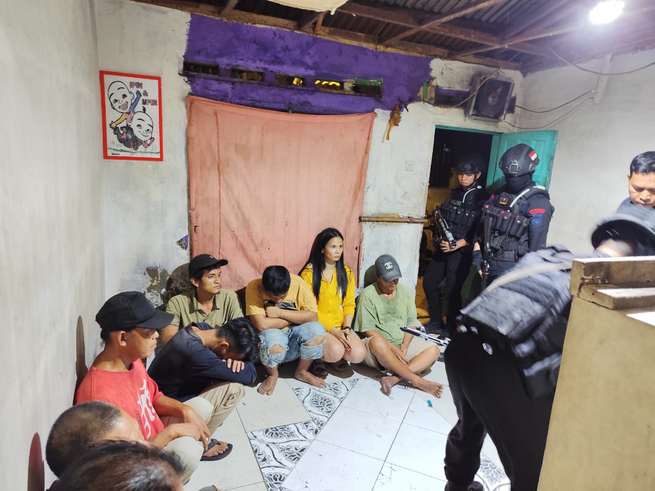 Brimob Polda Sumut dan Polrestabes Medan Berhasil Tangkap 7 Orang Lagi Pesta Narkoba di Denai