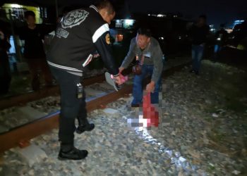 Pria Asal Simalungun Tewas Ditabrak Kereta Api, Polres Pematangsiantar Olah TKP 