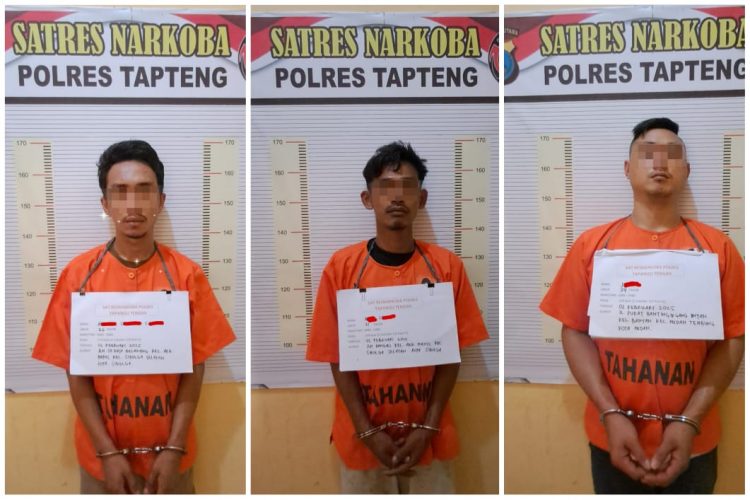 Bravo, Sat Narkoba Polres Tapteng Tangkap 3 Pengedar Sabu