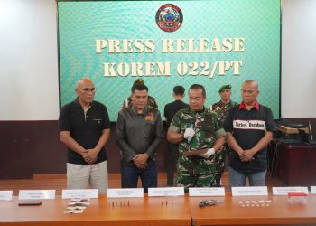 Tim Intel Korem 022/PT Amankan Pengedar Narkoba dan Pistol Revolver, 22,68 Gram Sabu Gagal Beredar di Simalungun