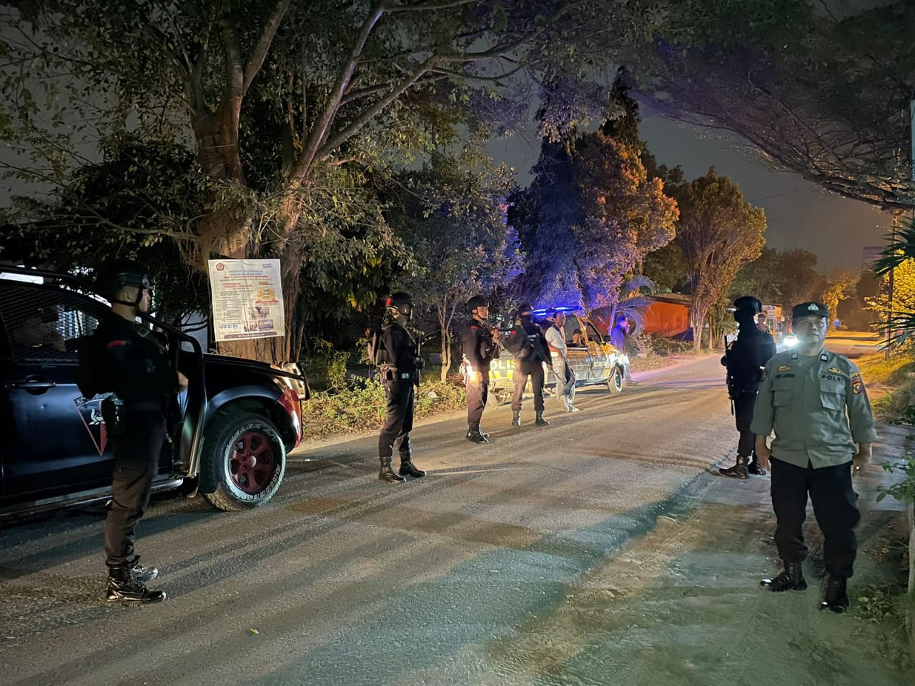 Patroli KRYD Brimob Polda Sumut dan Polrestabes Medan Amankan Kendaraan Pemuda yang Dicurigai di Jam Rawan
