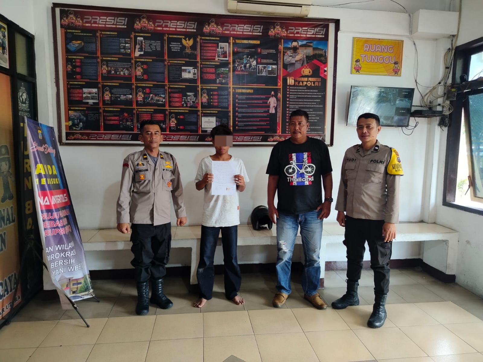Diamankan saat Tawuran, Remaja 15 Tahun Mendapat Pembinaan dari Polsek Sianțar Utara 