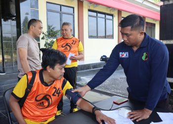 Polres Way Kanan Gelar Tes Kesamaptaan Jasmani Dan Ujian Beladiri Polri Tahun 2025