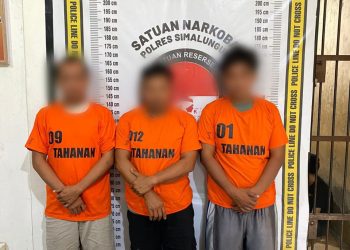 Tim Satgas Berantas Narkoba Polres Simalungun Berhasil Amankan Tiga Pengedar Narkoba dan Senpi,  8,25 gram Sabu Disita 