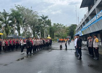 Satuan Brimob Polda Sumut Siaga Amankan Laga PSMS Medan Vs Persikota Tangerang