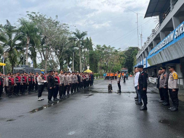 Satuan Brimob Polda Sumut Siaga Amankan Laga PSMS Medan Vs Persikota Tangerang