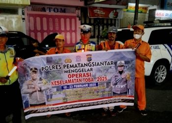 Sat Lantas Polres Pematangsiantar Gencar Sosialisasikan Ops Keselamatan Toba 2025