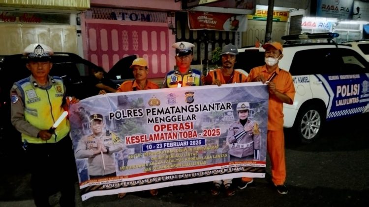 Sat Lantas Polres Pematangsiantar Gencar Sosialisasikan Ops Keselamatan Toba 2025