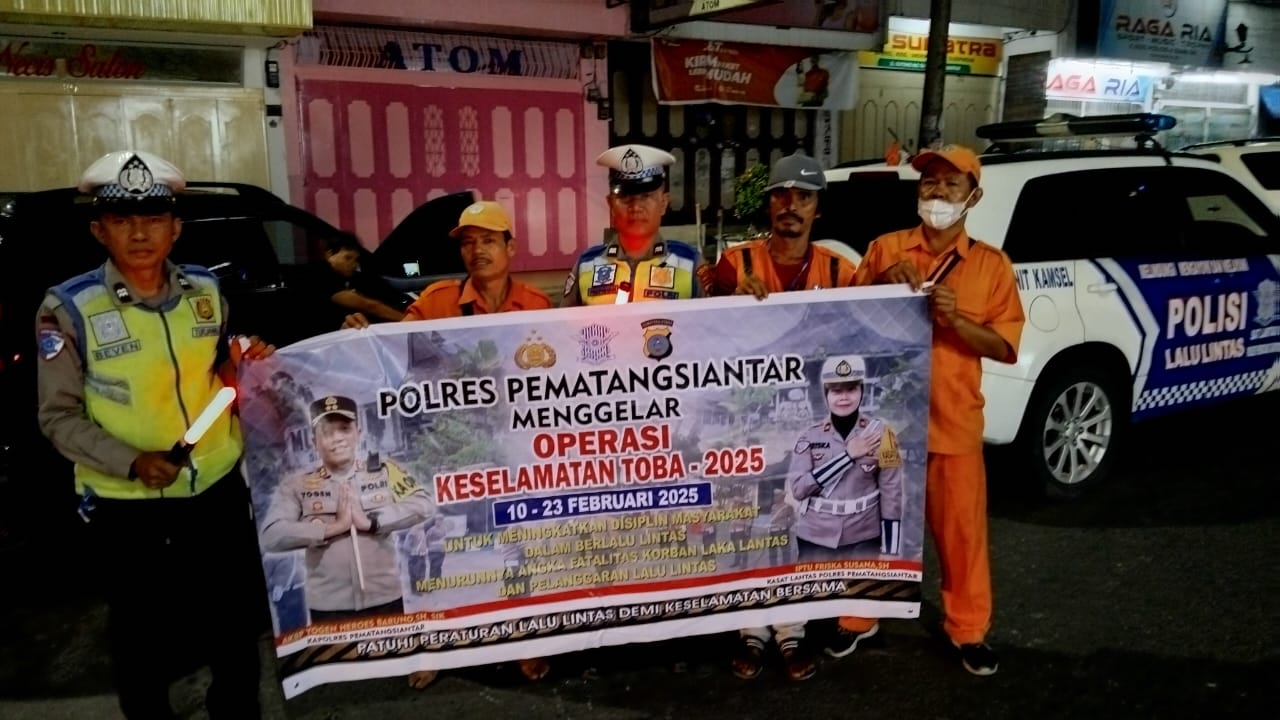 Sat Lantas Polres Pematangsiantar Gencar Sosialisasikan Ops Keselamatan Toba 2025
