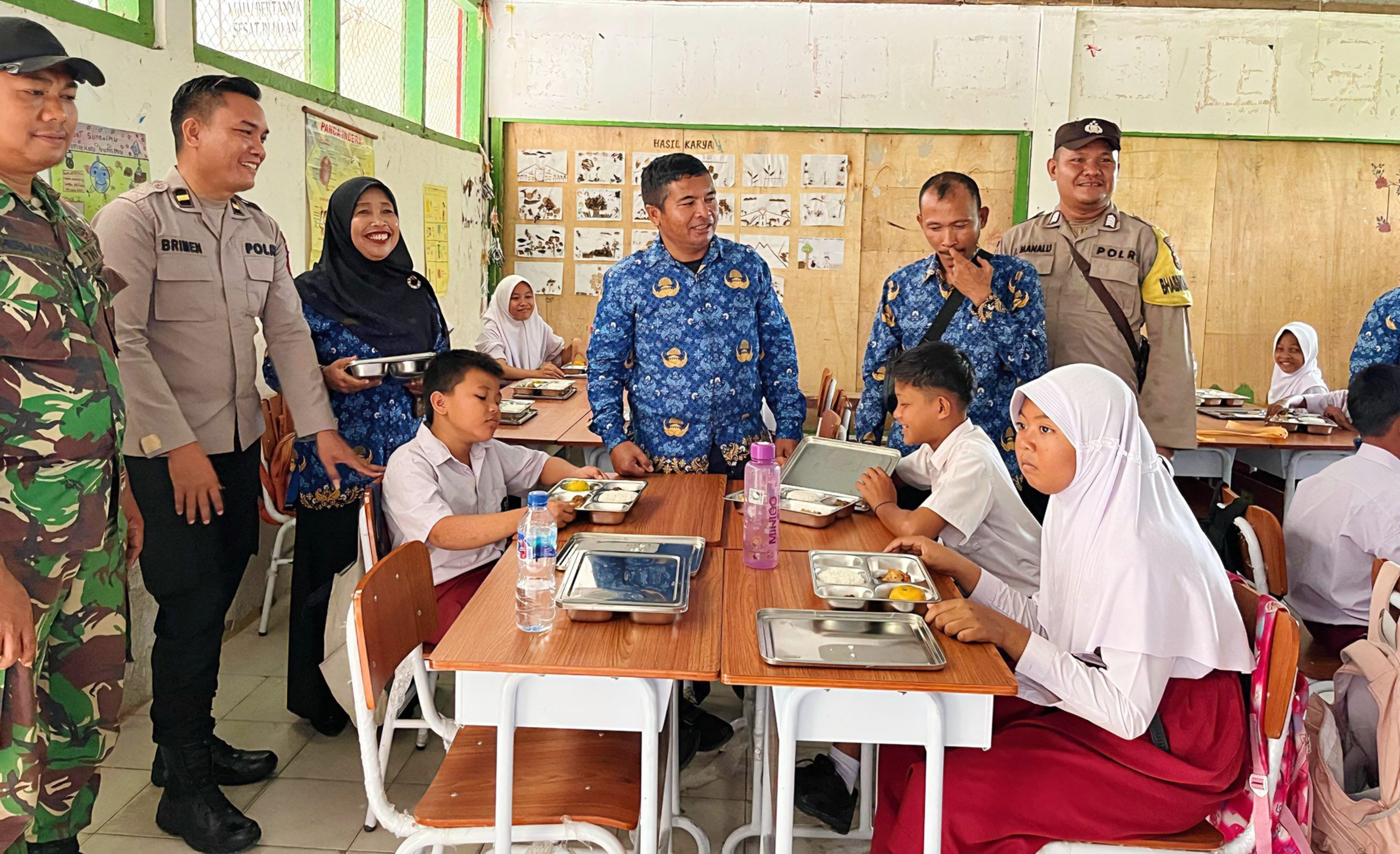 TNI-Polri Dukung Launching Makan Bergizi Gratis di Sergai