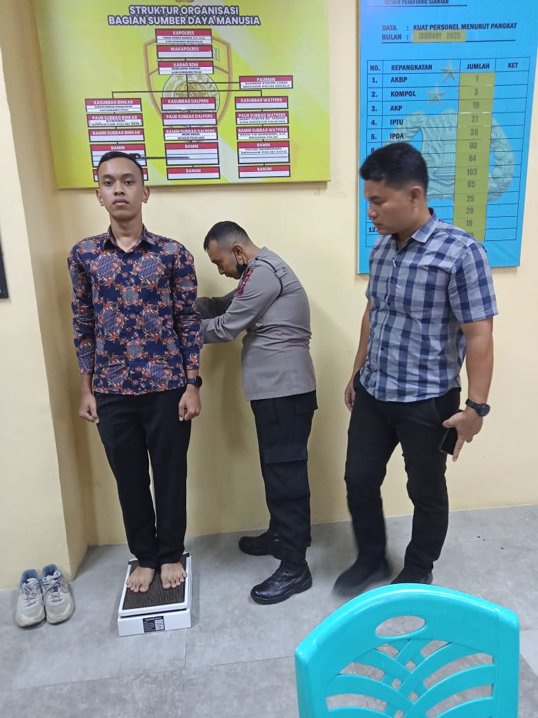 Polres pematangsiantar Laksanakan Verifikasi Penerimaan Calon Anggota Polri TA 2025