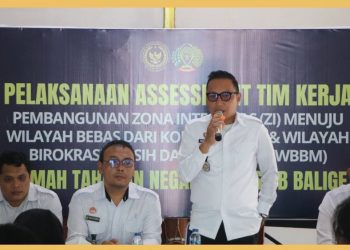 Rutan Kelas IIB Balige Gelar Assessment Pembentukan Tim Kerja Persiapan Pembangunan Zona Integritas 