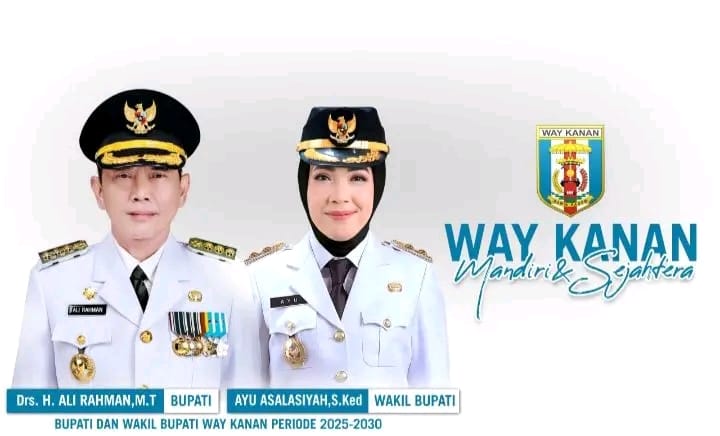 Drs H Ali Rahman dan Ayu Asalasiyah Resmi Dilantik Sebagai Bupati -Wakil Bupati Way Kanan di Istana Negara Jakarta Pusat