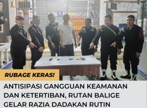 Rutan Kelas IIB Balige Gelar Razia Kamar WBP Secara Mendadak, Sejumlah Benda Terlarang Diamankan 