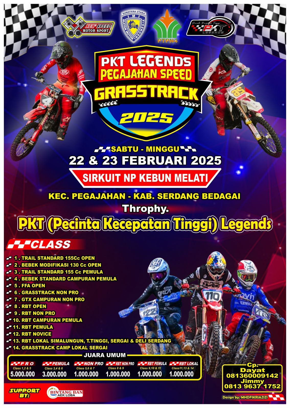 23 Pebruari 2025, Motocross Bakal Berlangsung di Sirkuit NP Kebun Melati Pegajahan 