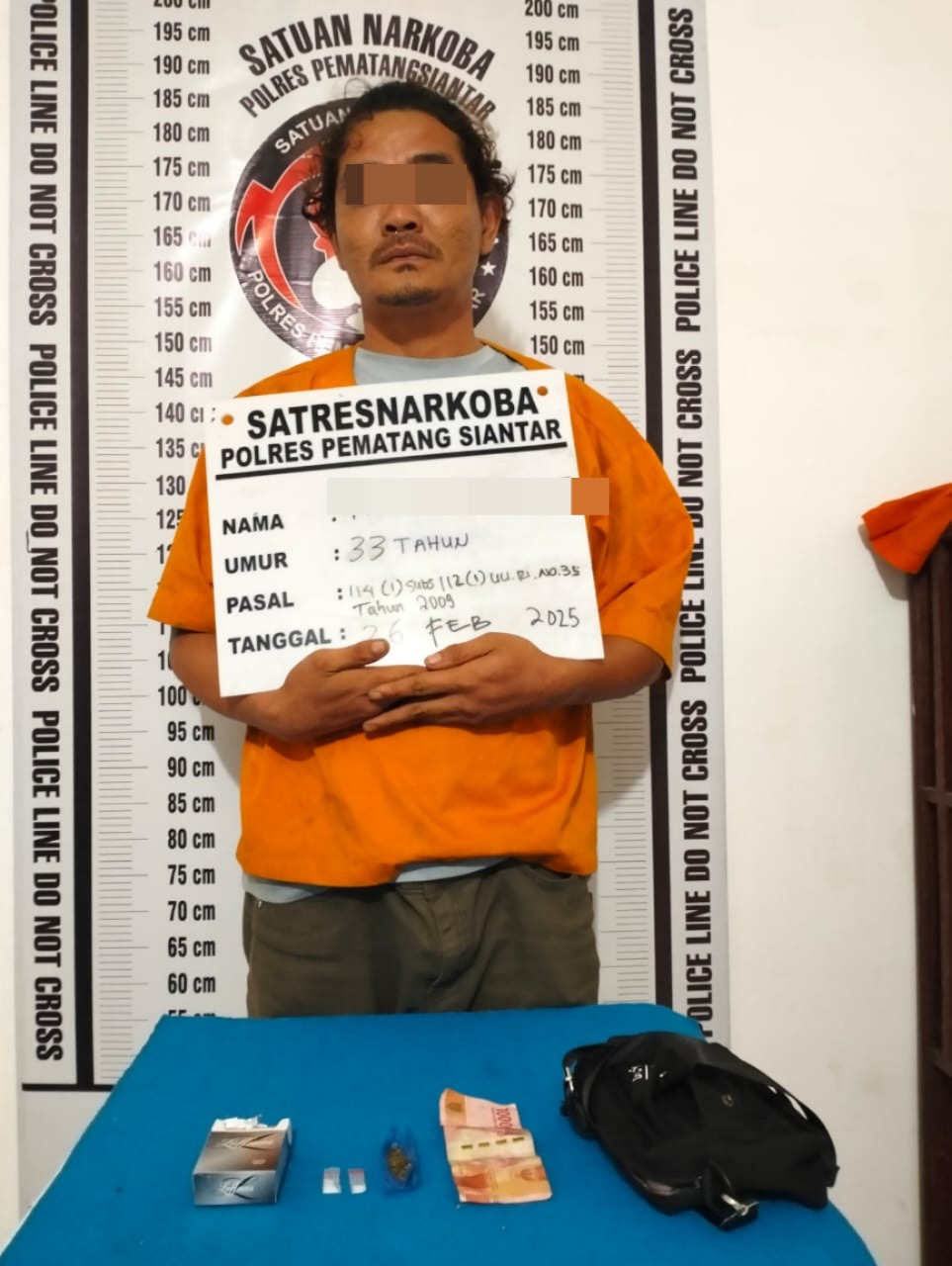 Polres Pematangsiantar Tangkap Pria Asal Jalan Medan Pemilik Sabu dan Ganja