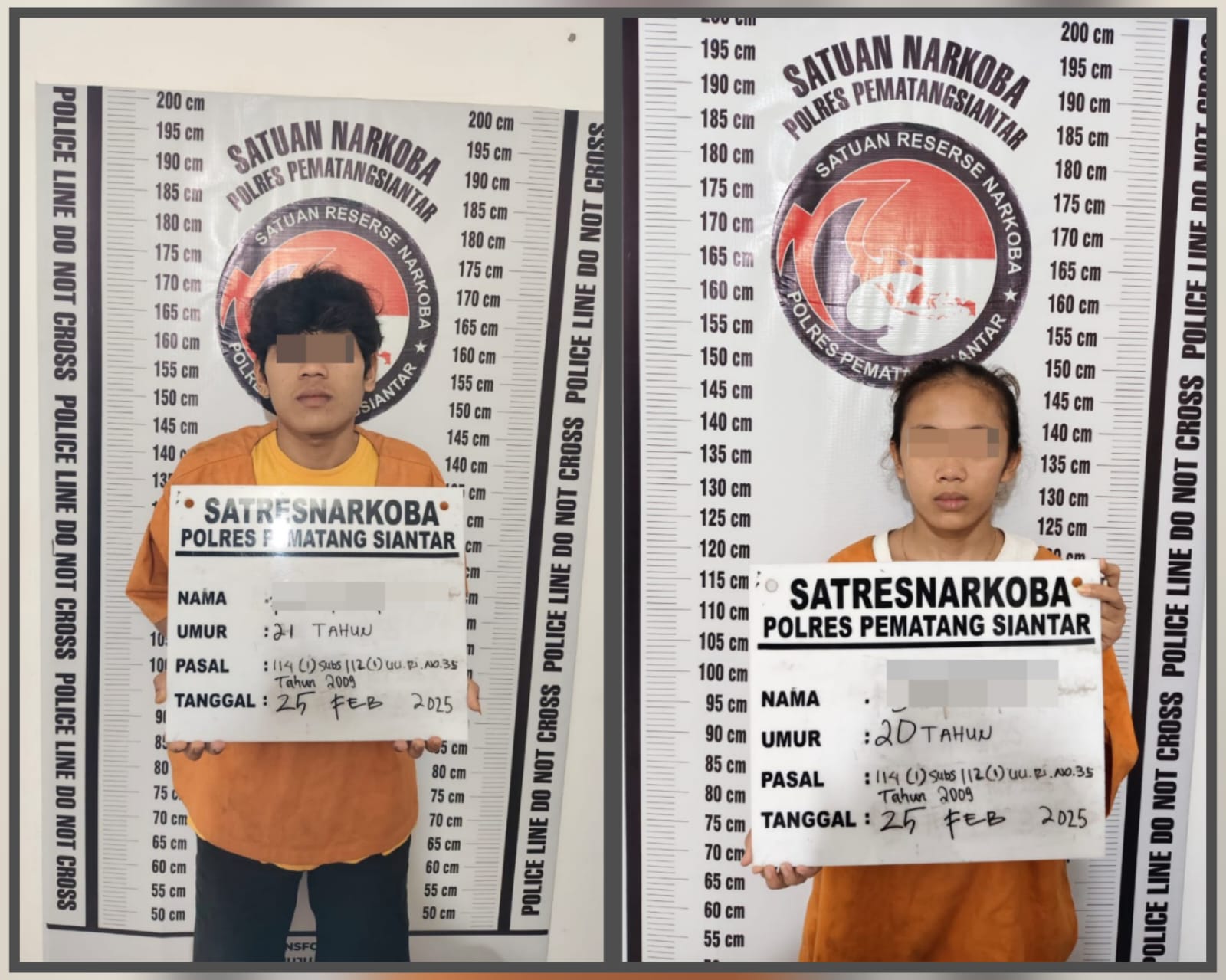Polres Pematangsiantar Ringkus Sepasang Kekasih Saat Bawa Sabu di Jalan Handayani 