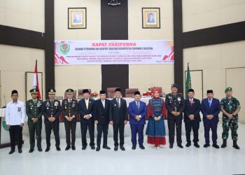 Komandan Batalyon C Pelopor Satuan Brimob Polda Sumut Hadiri Rapat Paripurna DPRD Tapanuli Selatan, Sertijab Bupati
