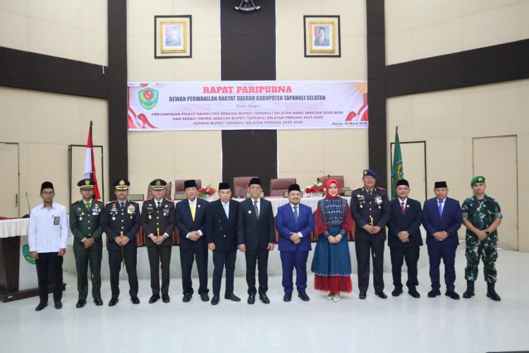 Komandan Batalyon C Pelopor Satuan Brimob Polda Sumut Hadiri Rapat Paripurna DPRD Tapanuli Selatan, Sertijab Bupati