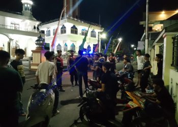  Antisipasi Gangguan Kamtibmas, Sat Samapta Polres Pematangsiantar Laksanakan Patroli Asmara Subuh