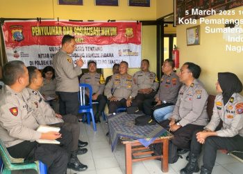Sosialisasi UU No 1 Tahun 2023, Sikum Polres Pematangsiantar Kunjungi Polsek Siantar Marihat