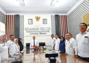  Wakil Bupati Tapteng Ikuti Launching Indikator Indeks Pencegahan Korupsi Daerah MCP KPK Tahun 2025 Secara Virtual
