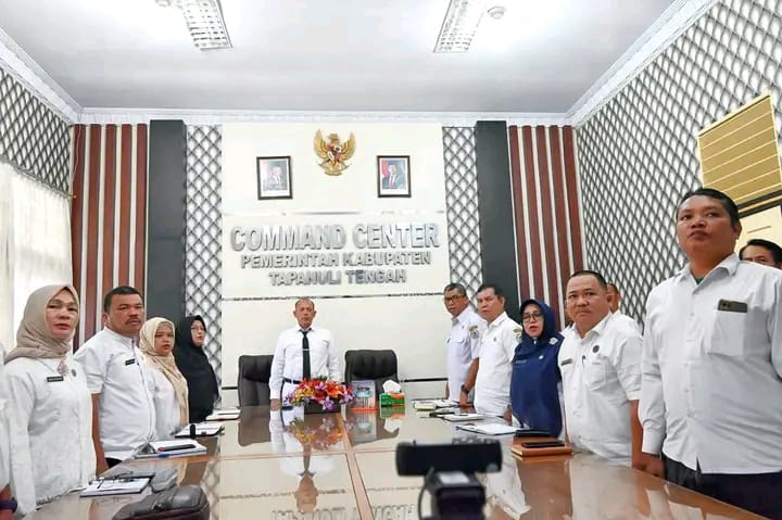  Wakil Bupati Tapteng Ikuti Launching Indikator Indeks Pencegahan Korupsi Daerah MCP KPK Tahun 2025 Secara Virtual