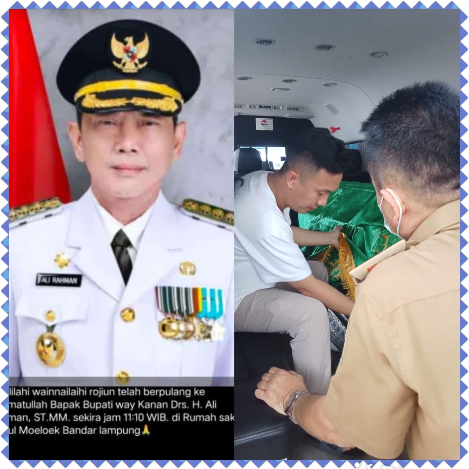 Way Kanan Berduka, Bupati Drs H Ali Rahman Berpulang Ke Rahmatullah