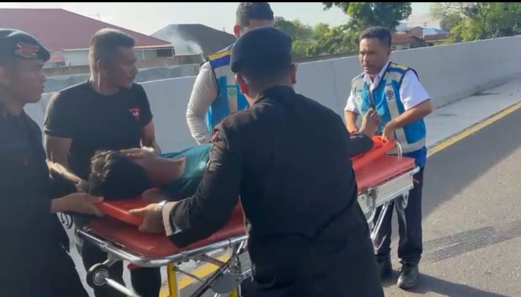 Brimob Sumut Respon Cepat Atasi Kecelakaan Mobil Box di Jalan Tol Medan-Tebing Tinggi