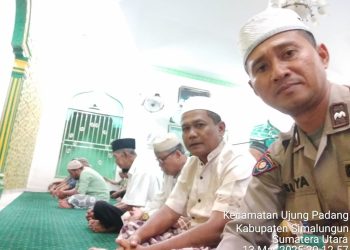 Bhabinkamtibmas Polsek Bosar Maligas Dampingi Safari Ramadhan di Masjid Ummi Sarma Ujung Padang