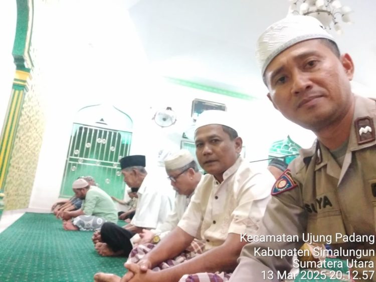 Bhabinkamtibmas Polsek Bosar Maligas Dampingi Safari Ramadhan di Masjid Ummi Sarma Ujung Padang
