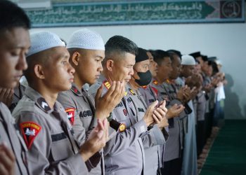 Brimob Polda Sumut Gelar Salat Gaib untuk Tiga Anggota Polri yang Gugur di Way Kanan Lampung