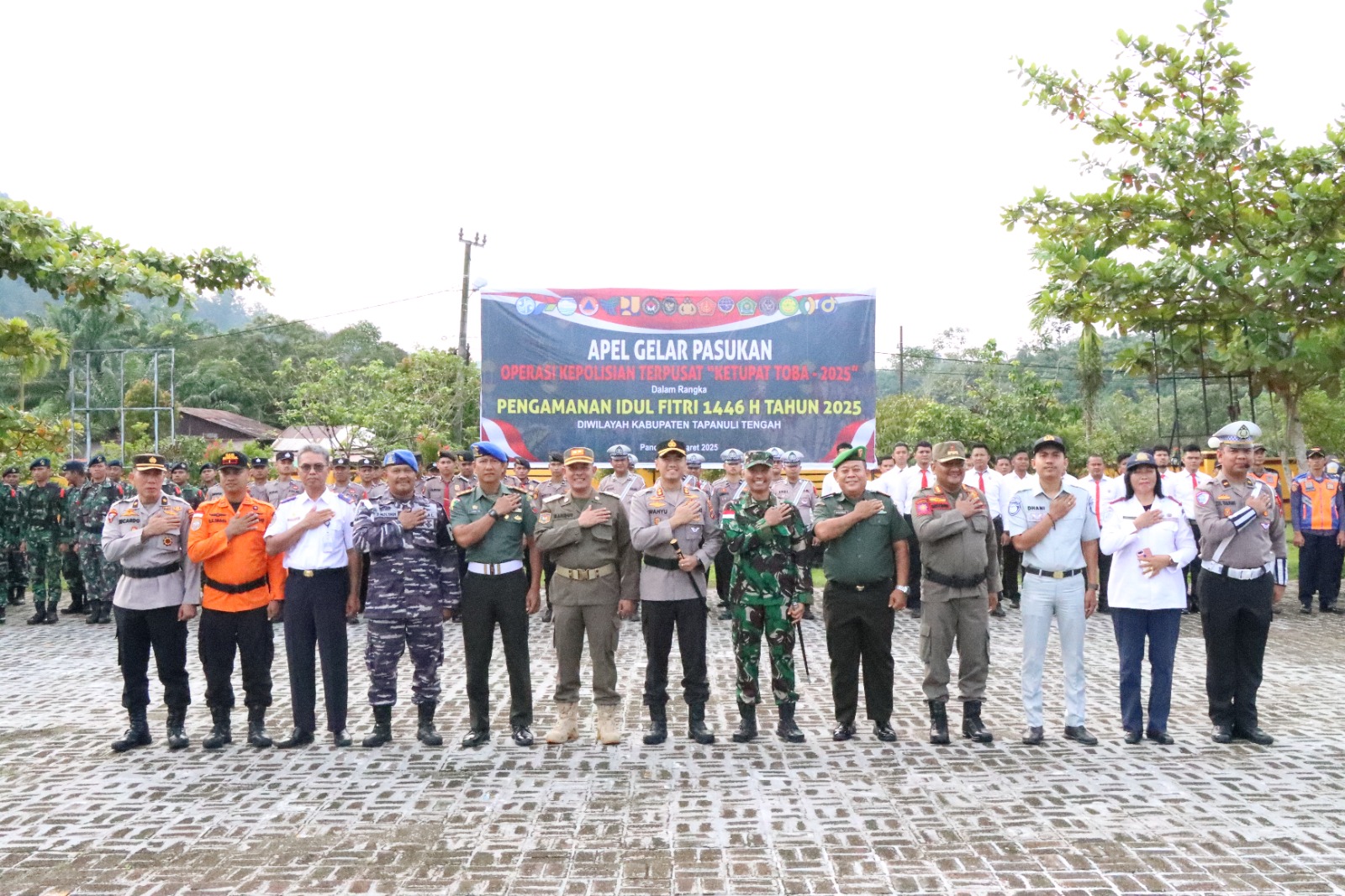 Apel Gelar Pasukan Operasi Kepolisian Terpusat Ketupat Toba Dihadiri Wakil Bupati Tapteng