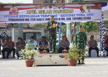 Polres Taput Laksanakan Apel Gelar Ops Ketupat Toba 2025 Dandim 0210/ TU Bertindak Sebagai Pimpinan Apel