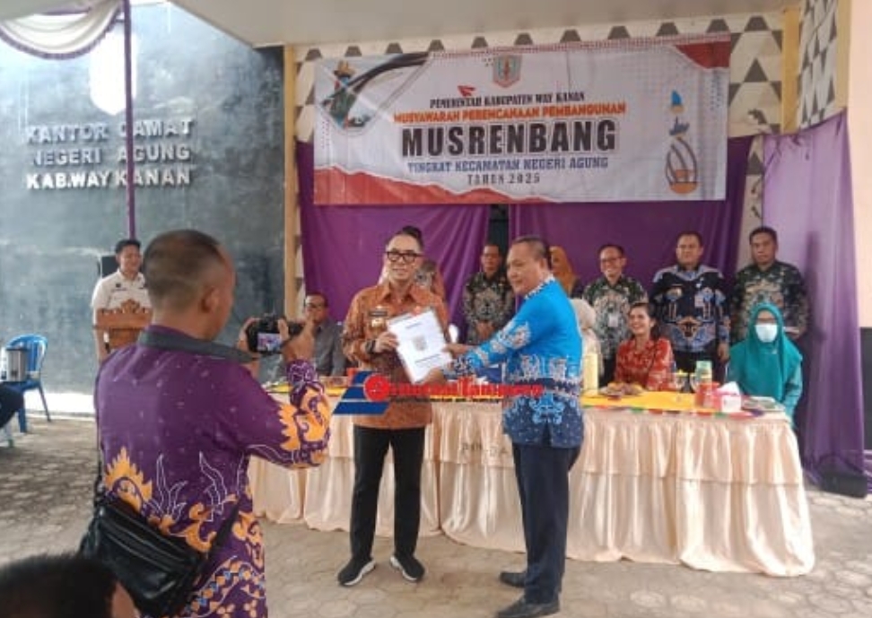 Bupati Way Kanan Hadiri Musrenbang Kecamatan Negeri Agung