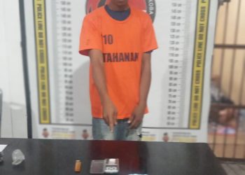 Polsek Serbalawan Ringkus  Diduga Pengedar Sabu di Desa Purwosari, Barbut 0.72 Gram 